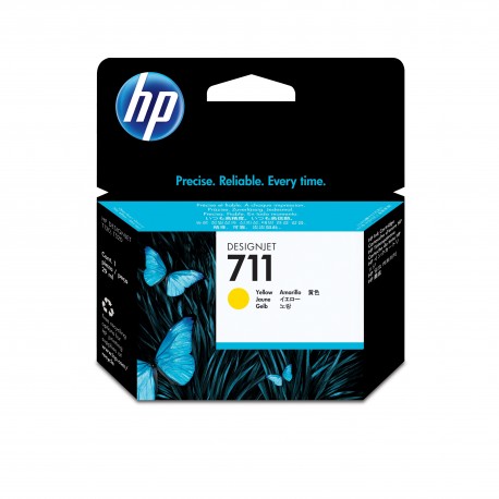 HP Tinteiro Original DesignJet 711 Amarelo de 29 ml, Cartucho de Tinta - 0886112841157