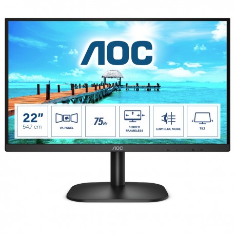 AOC 22B2H Monitor, 54,6 cm, 21,5", Full HD, Preto - 4038986127165