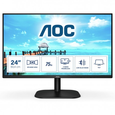 AOC B2 24B2XH/EU Monitor, 60,5 cm, 23.8", Full HD. LED, Preto - 4038986147170