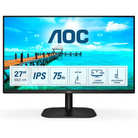 AOC B2 27B2DA Monitor, LED, 68,6 cm (27") 1920 x 1080 pixels Full HD Preto - 4038986188302