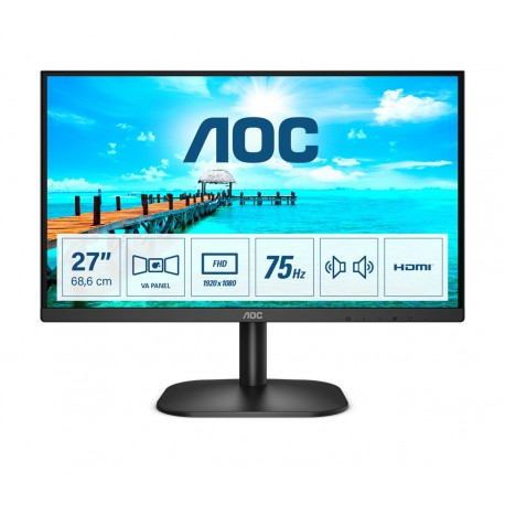 AOC B2 27B2AM Monitor, LED, 68,6 cm, 27", Full HD, Preto - 4038986189699