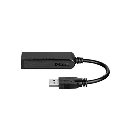 D-Link DUB-1312 Cartão de Rede Ethernet 1000 Mbit/s, Adaptador USB, Com Fios, USB para RJ45, Preto - 0790069398858