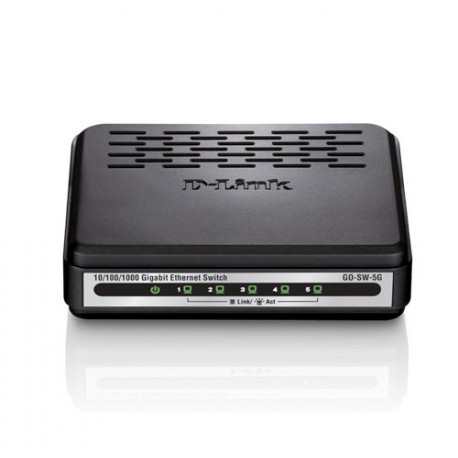 D-Link GO-SW-5G Switch de Rede Não-gerido (10,100,1000), Full Duplex, RJ45, 5 Portas, Preto, Branco - 0790069365676