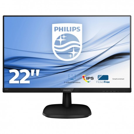 Philips V Line 223V7QDSB/00 Monitor, 54,6 cm, 21,5", LCD, Full HD, Preto - 8712581753481