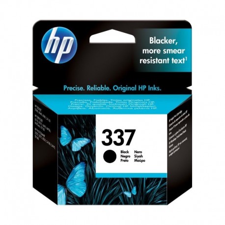 HP 337 Black Inkjet Print Cartridge with Vivera Ink, Tinteiro Original, Preto, Cartucho de Tinta - 0829160799056