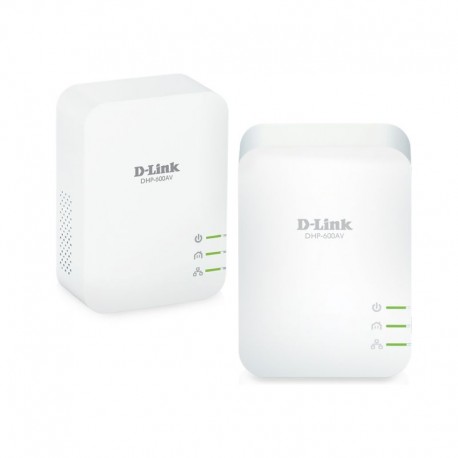 D-Link DHP-601AV Adaptador de Rede PowerLine Gigabit Ethernet LAN 10/100/1000 Mbps, Branco, Pack 2 Unidade(s) - 0790069394287