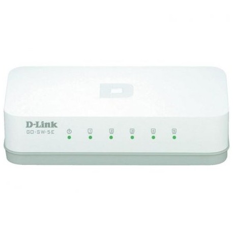 D-Link GO-SW-5E Switch de Rede Não-gerido Fast Ethernet (10/100), Full Duplex, RJ45, 5 Portas, Branco - 0790069388262