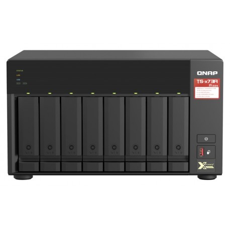 NAS QNAP 8-Bay Ryzen V1000 Series V1500B 4C/8T 2.2GHz/8GB/2x2.5Gb/USB/Tower-TS-873A-8G - 4713213518823