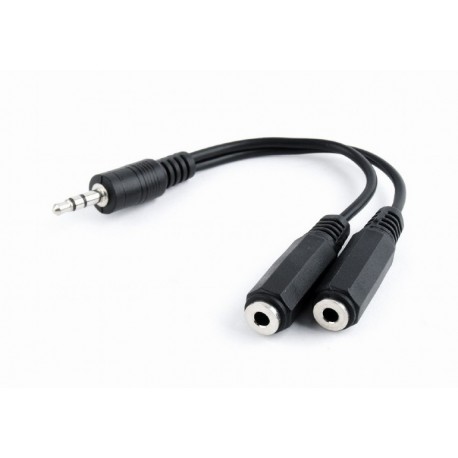 Adaptador 3.5mm P/ 2saidas Para Som Com 10Cm Preto - 8716309096942