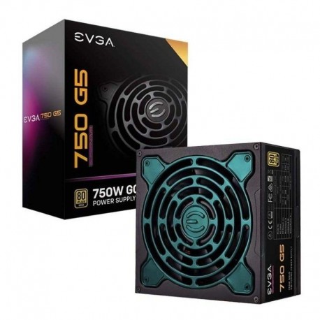 EVGA 750 G5 Fonte de Alimentação, 750 W, 20+4 PIN ATX, Ventilador 14 cm, 80 Plus, Gold, Preto - 4250812433336