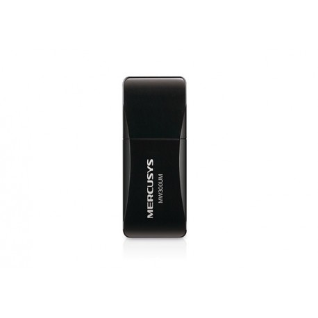 Adaptador MERCUSYS 300Mbps Wireless N Mini USB. Mini Size. 2T2R. 2.4GHz. 802.11b/g/n. USB 2.0 - 6957939000349