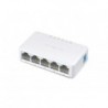 Switch MERCUSYS 5-port 10/100M Mini Desktop Switch. 5 10/100M RJ45 Ports. Plastic Case - 6957939000363