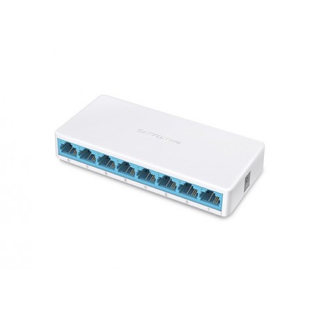 Switch MERCUSYS 8-port 10/100M Mini Desktop Switch. 8 10/100M RJ45 Ports. Plastic Case - 6957939000387