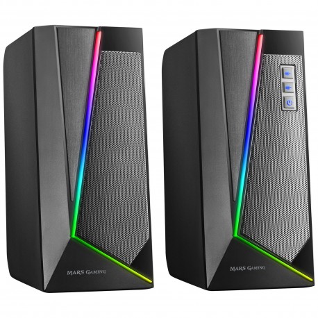 Colunas MARS GAMING MS7 RGB SPEAKERS 20W USB. JACK+BLUETOOTH 5.0. DYNAMIC RGB. BLACK - 4711099470136