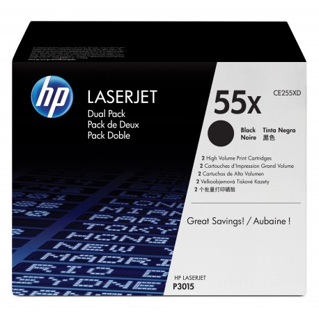 Tóner Original Hp Nº55x Xl Alta Capacidad Multipack/ 2x Negro - 0885631277102