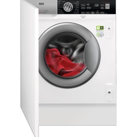 AEG L8FEC842 BC Máquina de Lavar Roupa, de Encastre, Entrada Frontal, 8 Kg, 1400 RPM, Branco - 7332543782512