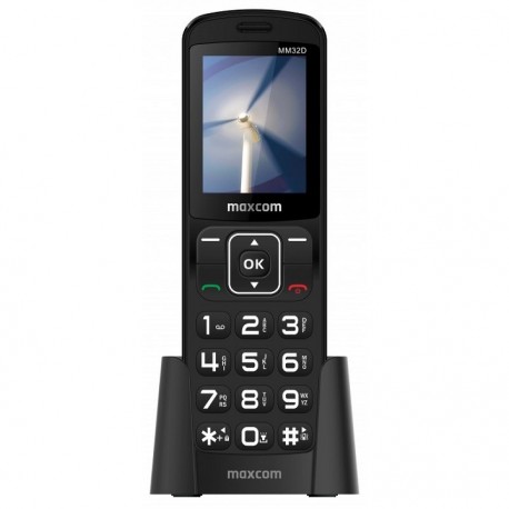 Telefone Fixo Maxcom Comfort MM32D Dual Band 2G Preto - 5908235975795