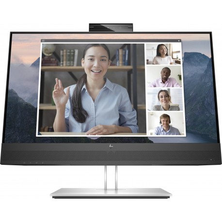HP Monitor E24MV G4, 60,5 cm, 23.8", Full HD, Preto, Prateado - 0195122021795