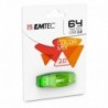Pen Drive Emtec USB2.0 C410 64GB Verde - 3126170141125