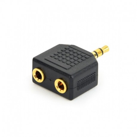 Adaptador 3.5mm P/ 2saidas Para Som Preto - 8716309103480