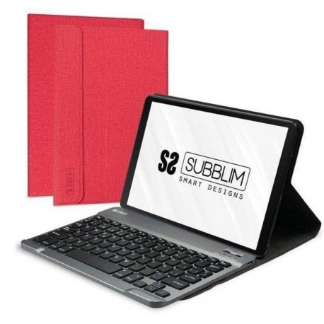 Capa Para Tablet SUBBLIM KeyTab Pro Bluetooth Vermelha Samsung T510/515 ESP - 8436586741143