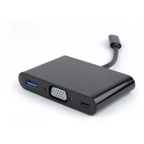 Adaptador Type-C Para VGA + Type-C + USB 3.0 - 8716309097680