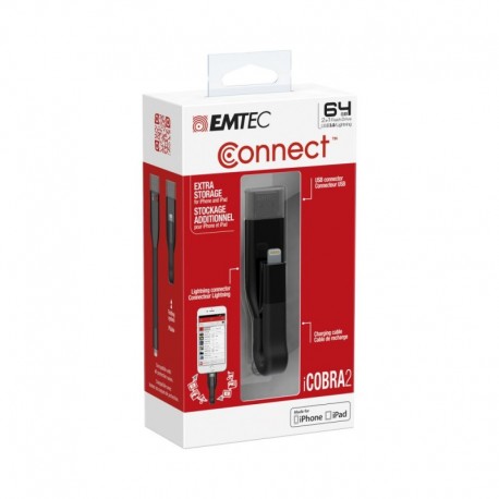 Pen Drive Emtec Usb 3.1 E Lightning 64Gb Preto - 3126170146304