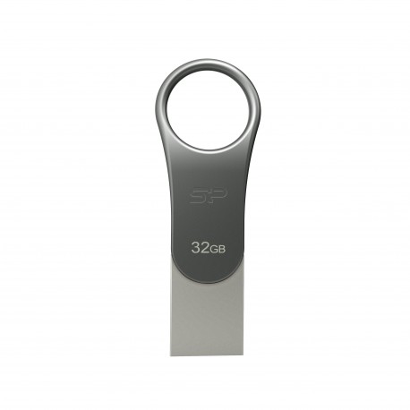 Pen Drive Silicon Power 32Gb DriveMobile C80 Metal Type C + Usb 3 - 4712702644821