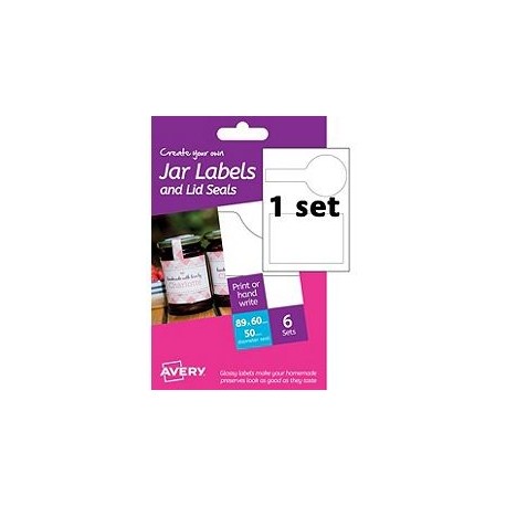 Avery A6 Jar Labels HJJ03 Rectangular+seal 1x - 5014702028199