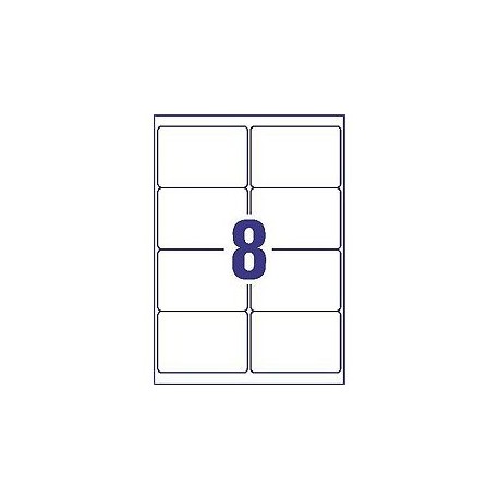 Avery L7565-25 Etiquetas 8/folha - Clear - 5014702006333