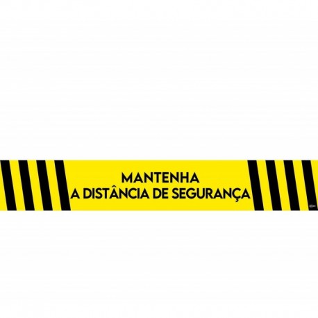 Avery Covid Rectangular Label Distância Segur, Yellow - 8007827200868