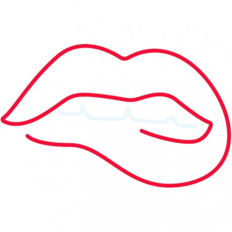 Candy Shock Led Sign 40 Biting Lips Red/cold White - 8055002392976