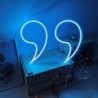 Candy Shock Led Sign 40 Inverted Commas Ice Blue - 8055002392679
