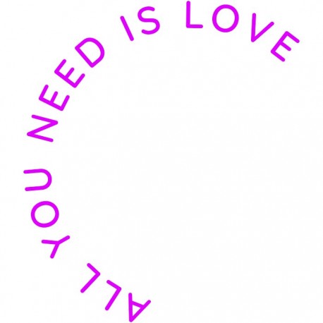 Candy Shock Led Sign 80 All You Need is Love Purple - 8055002391856