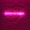 Candy Shock Led Sign 80 Please be Naked Pink - 8055002392211