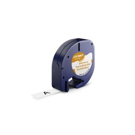 DYMO 18769 Fita LetraTAG para Marcação de Roupa 2 m 12 mm Preto em Fundo Branco - 5411313187695