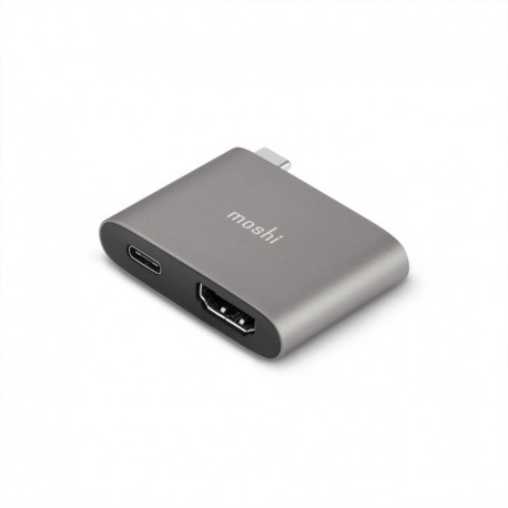 Moshi USB-C to HDMI Adapter with Charging, HUB Adaptador USB-C Ultra Compacto com 1 Porta HDMI / 1 Porta USB-C PD 60 W - 4713057258824