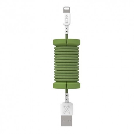 Philo Spool Lightning Cable 1m Military Green - 8055002391009