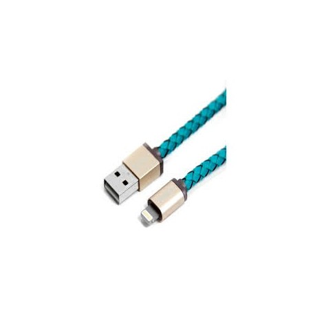 PlusUs LifeStar Lightning-USB 1m - Cross Turquoise - 4897057270236