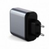 Satechi 30 W Dual-Port Wall Charger EU Space Grey, Carregador AC 1 USB-C PD (18W), 1 USB3 (2.4A, 12W) EU - 0879961008130