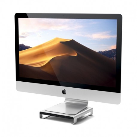 Satechi Type-C Aluminum Monitor Stand Hub for iMac Silver - 0879961007966