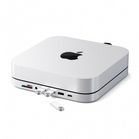 Satechi Type-C Aluminum Stand & Hub for Mac Mini Silver - 0879961009489