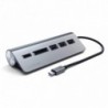 Satechi Type-C Aluminum USB Hub & Card Reader Space Grey - 0879961007164