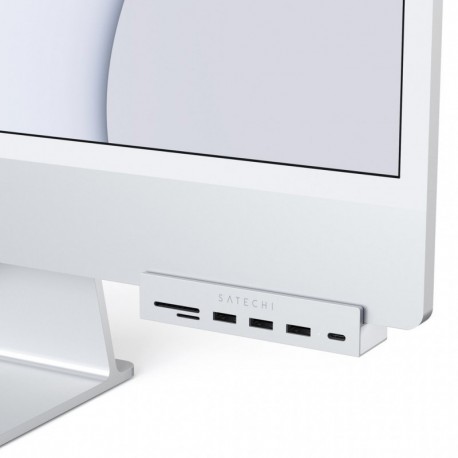 Satechi USB-C Clamp Hub for 24'' iMac Silver - 0810086360116