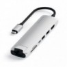 Satechi USB-C Slim Multi-Port w/ Ethernet adpt Silver - 0879961008642
