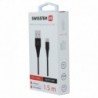 Swissten Cable USB - microUSB Black - 1.5m - 8595217460133