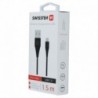 Swissten Cable USB - USB-C Fast Charging 1.5m-black - 8595217463783