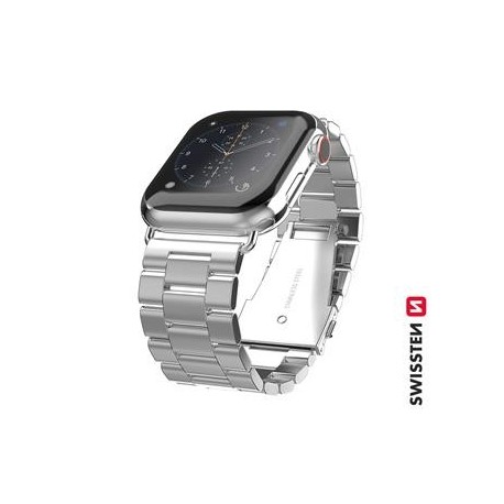 Swissten Metal Band for Apple Watch 38-40mm Silver - 8595217477223