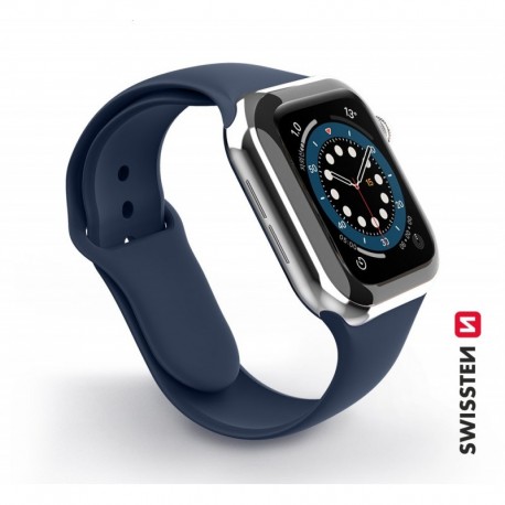 Swissten Silicone Band for Apple Watch 38-40mm Navy - 8595217477100
