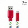 Tucano Cabo Flat Fantasy USB-microUSB Red - 8020252047877